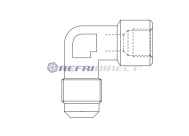 brass fittings Castel, male to female elbows Mod. 7240/2 1/4 X 1/4 SAE M/F